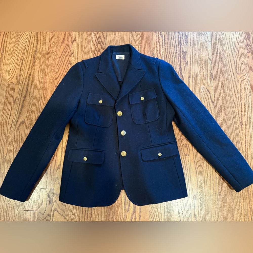 Fossil Navy Breasted Blazer with Gold Buttons